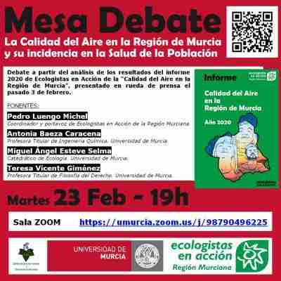 Mesa debate sobre la calidad del aire en la Región de Murcia