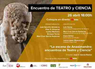 #EncuentroTeatroyCiencia La escena de Anaximandro encuentros de Teatro y Ciencia